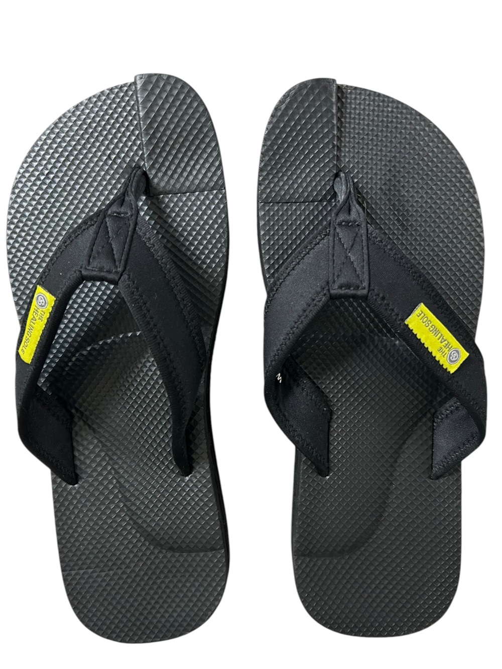The Healing Sole Black Plantar Fasciitis Orthotic Flip Flops Womens 10 Men’s 8.5